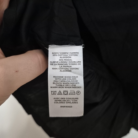 NWT LOFT Women's Romantic Black Peasant Smocked Waist Peplum Blouse Size Small - Picture 6 of 6